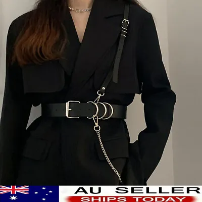 Fashion Women Leather Harness Chain Belts Waist Bondage Girdle Detachable Straps • $12.99