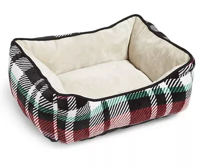 🐶🐱 VERA BRADLEY Fleece Pet Bed Ribbons Plaid Holiday Dog Cat Size S-M NEW COZY • $35.99