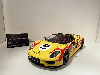 Minichamps 1:18 PORSCHE 918 SPYDER 2015 YELLOW #8  MARTINI  LTD 300 PIECES VRARE • $186.49