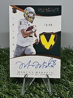 2015 Panini Immaculate Collegiate RC Marcus Mariota Ducks /99 #302 Patch Auto • $13.27