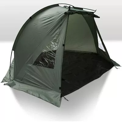 £29.95 • Buy Carp Fishing Bivvy Day Tent Shelter 1 Man Fishing Bivvy Ground Sheet Pegs  