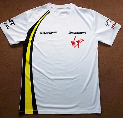 Brawn GP 2009 World Champion Button Tribute Team Issue Crew Style F1 Shirt • £28.99