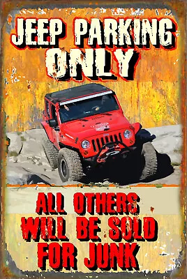 Jeep Parking Wall Decor 12x18 PH910 • $34.95