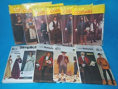 McCalls Simplicity Costume Reenactment Sewing Pattern Uncut Choose One  • $13