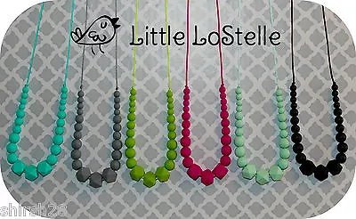 Silicone Teething Nursing Necklace Mom Jewelry Baby Shower Gift • $8