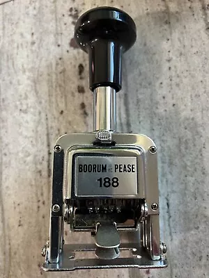 Vintage Boorum & Pease X188 Stamp Automatic Numbering Machine Japan • $7.95