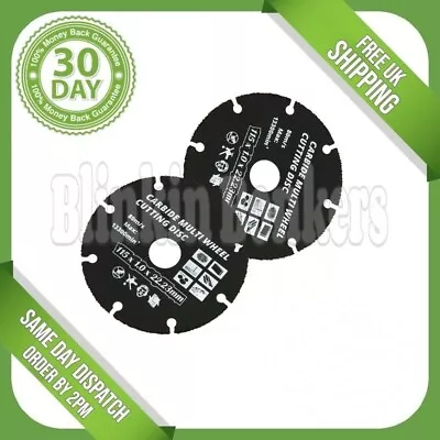 2 Carbide Multi Wheel Cutting Quick Fast Cut Disc 22.2mm Bore Wood Nails Plastic • £908.49