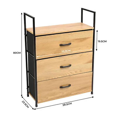 3/4/6 Drawers Metal Frame Multipurpose Canvas Storage Cabinet For Home/Office • £39.95