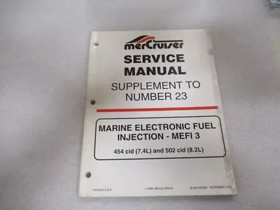 1998 Mercury MerCruiser MEFI 3 Supplement To #23 Service Manual P/N 90-861326980 • $17.34