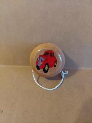 Solid Wood Yo-yo Handpainted Red Truck Works Well Possibly Vtg. Fun For All! • $7.50