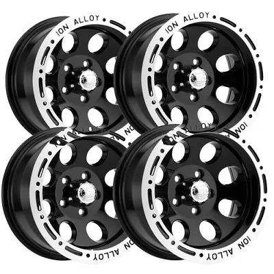 (Set Of 4) Ion 174 15x10 5x4.5  -38mm Gloss Black Wheels Rims 15  Inch • $491.96