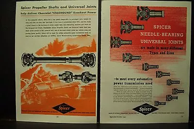 £24.55 • Buy SPICER PROPELLER SHAFTS Universal STAGHOUND HOBART RADIO 1945 Military WWII ADs