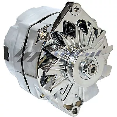 $168.04 • Buy CHROME HIGH OUTPUT 200 AMP ALTERNATOR For GM GMC BBC SBC HOTROD HOLDEN 3 WIRE