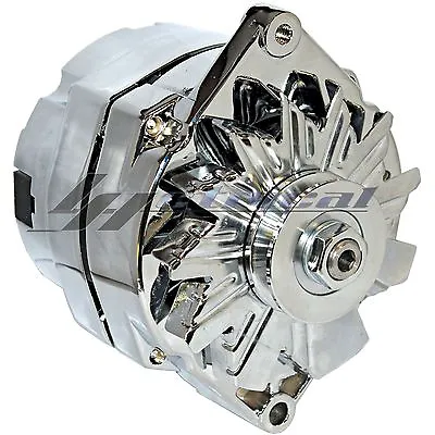 $168.05 • Buy Chrome High Output Alternator For Chevy Chevrolet Gm Gmc Jeep 3 Wire Hd 200 Amp
