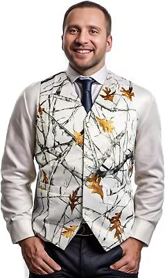 Camo Vest For Men Camouflage Wedding Mens Vest Hunting Waistcoat Tuxedo Vest Men • $84.93