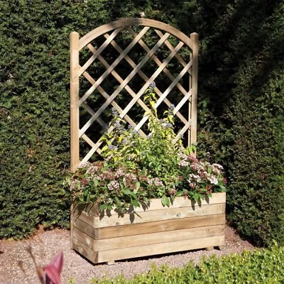 Rowlinson Rectangular Planter With Lattice Trough Pressure Treated • £79