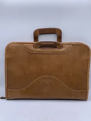 Gurkha No.24 THE ATTACHE All Leather Briefcase Marley Hodgson Used Reg Bag L211 • $350
