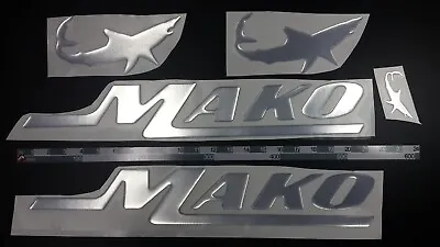 Mako Boat Emblems 225  Chrome + FREE FAST Deliver DHL Expres- Sticker Set • $105.80
