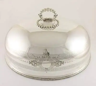 Antique James Dixon Silver Plated Meat Dome. Large Turkey Food Cover. C1900 • $498.98