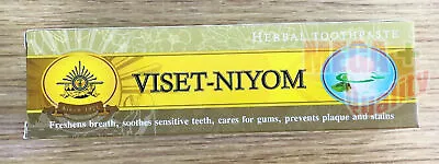 VISET NIYOM HERBAL TOOTHPASTE Reduce Plaque Coffee And Nicotine Stains 100 G • $19.92