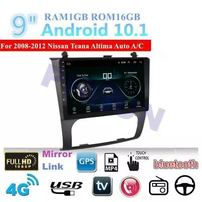 For 08-12 Android 10.1 Nissan Teana Altima 9Inch Car Stereo Radio GPS Navigation • $163.17