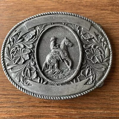 LTC Western Pro Cowboy Belt Buckle Vintage Horse Equestrian Rider • $31.50