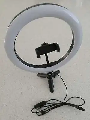 Fodoto 10  LED BiColor Dimmable Ring Light Mini Tripod Stand Video/Photo/Social  • $10.95