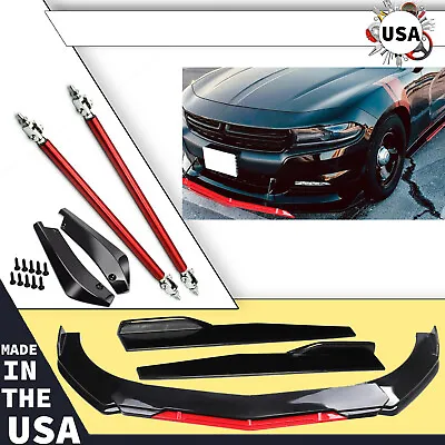 For Dodge Charger Front Bumper Lip/ Splitter Spoiler Body Kit+Side Skirt • $59.99