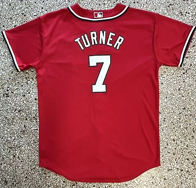 WASHINGTON NATIONALS Trea Turner Red MLB Baseball Genuine Jersey BOYS YOUTH XL • $24.99