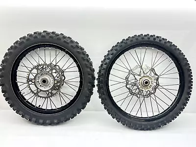 2017 KTM 450 SX-F Wheel Set Rims Front Rear Hub Rotor Spacers Tire 7900900144430 • $518.49