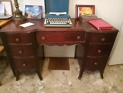 Vintage Mahogany Desk And An Arrow Back Chair • $100