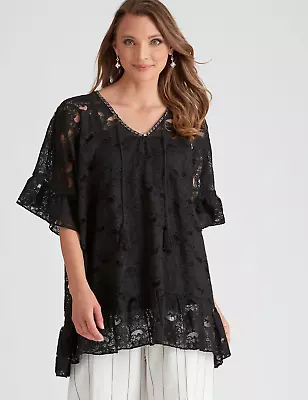 Liz Jordan - Womens Tops -  Lace Kaftan • $15.48