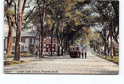 Lower State Street Montpelier VT DB Postcard Vtg Unposted • $2.88