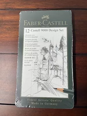 Faber Castell 9000 Art Design Graphite Pencils - Tin Set 12 Pencils New GERMANY • $12.99
