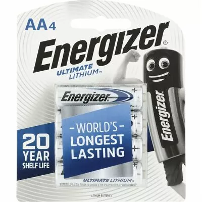 Energizer ULTIMATE LITHIUM BATTERY AA 4Pcs Extreme Temperature Work *USA Brand • $57.95