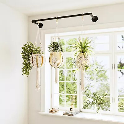 Hanging Planters For Indoor Plants Plant Hanger Black Metal Rod(Rod Only) • $19.99