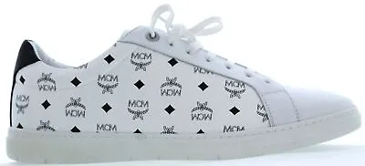 MCM Mens Terrain Derby Visetos Low Sneakers Color White/Black Size 44EU/11US • $245.99