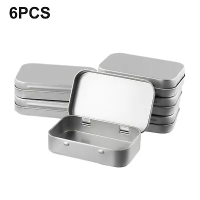 Multipurpose Metal Box With Hinged Lid For First Aid Supplies Set Of 6 • £15.14