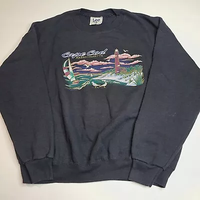 Vintage 90s Cape Cod Massachusetts Lighthouse Ocean XL Crewneck Sweatshirt • $14.99