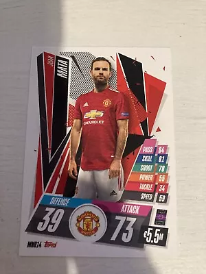 Juan Mata  Manchester United  Champions League Match Attax 2020 - 21   • £1.50