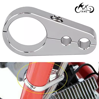 Chrome 1 1/4   Handlebar Dual Throttle Brake Cable Clamp For Harley Softail FLST • $11.98