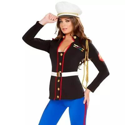 Marine Costume Dress Uniform Long Sleeve Jacket Buttons Rope Patches Pants 4701 • $93.49