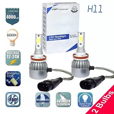 🔥🔥 GP Thunder Cree LED Headlight H11 6000K Low Beam Fog 2-Bulbs White 🔥🔥🔥 • $11.95