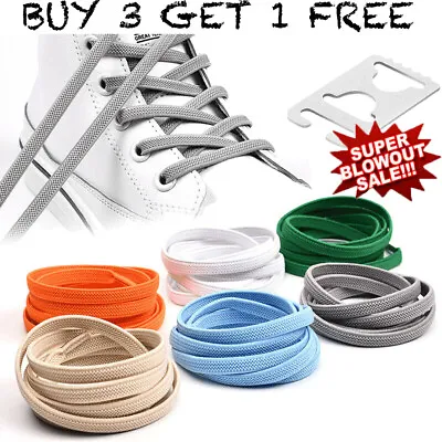 Lazy Shoelaces No Tie Shoelace Stretch Unisex Elastic Shoelaces Flat Shoe Laces • $6.01