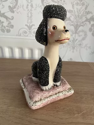 £8 • Buy Vintage Pink Pottery French Poodle Lamp Base 1950s Very Rare