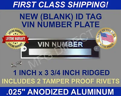 Blank DATA SERIAL Data Plate Ford Chevy Dodge Plymouth GMC MG Triumph  USA • $19.80