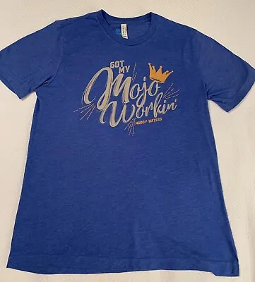 Muddy Waters T-shirt Large “Got My Mojo Working” Blue SS Blues Music Delta Blue • $15