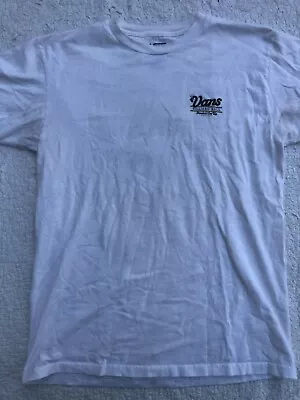 Vans T Shirt Rackin Em Up Billiards Hall 66 Graphic Print White T-Shirt Mens M • $6.74