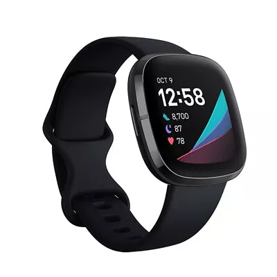 Fitbit Sense Advanced Activity Tracker Smartwatch Carbon/Graphite • $89.90