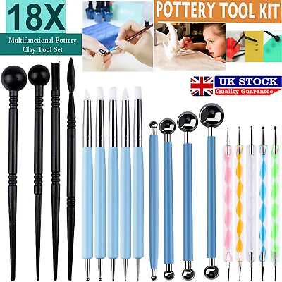 £7.77 • Buy 18x Sculpting Tool Set Pottery Carving Modelling Art Projects Polymer Clay Tools